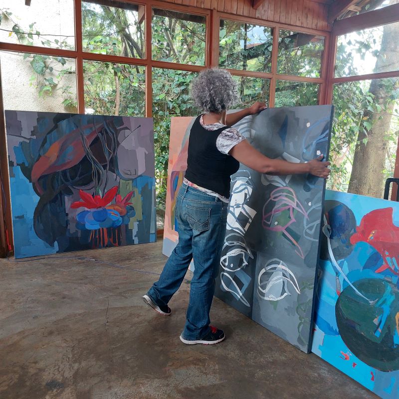 Elizabeth Habte Wold in her Studio