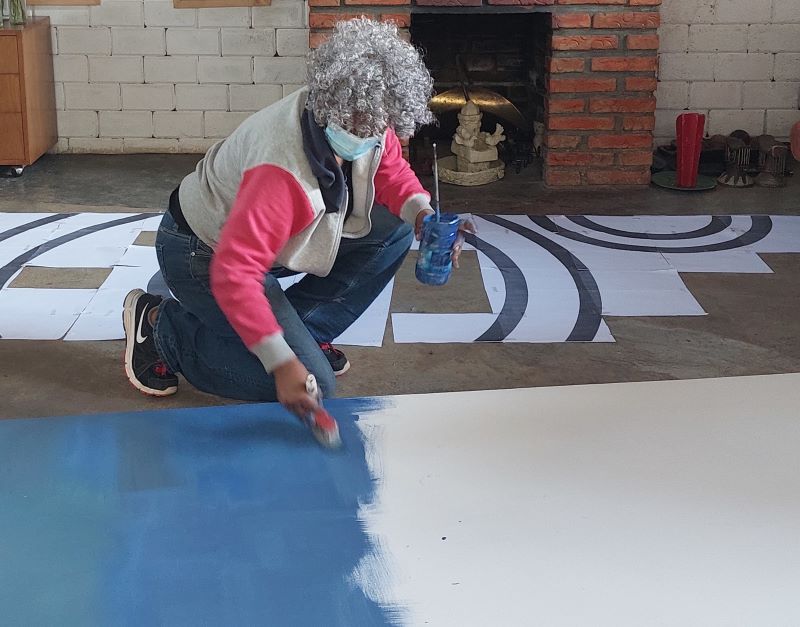 Elizabeth Habte Wold in her Studio